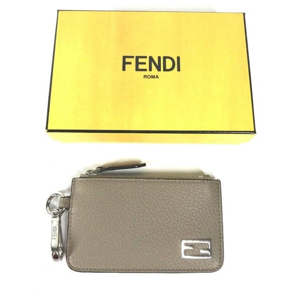 FENDI Bicolor logo Card Case Wallet Fragment Case coin purse - Picture 2 of 11